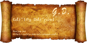 Gálfy Dániel névjegykártya