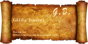 Gálfy Dániel névjegykártya
